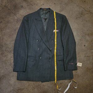 Vintage Evan Picone Gray Pinstripe Deadstock NWT DB Blazer Adult Size 46L